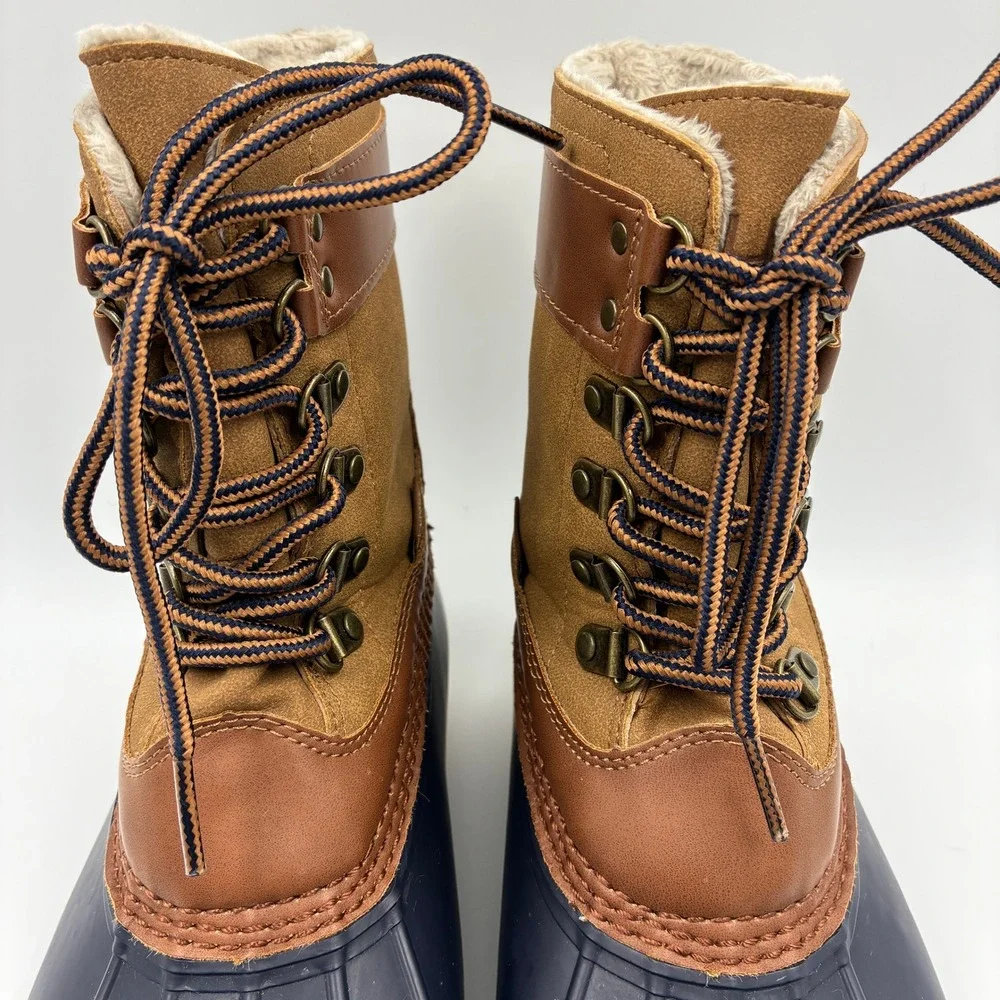 JBU by Jambu Calgary Women's Size 7M Weather ready Duck Boots Blue Brown FauxFur